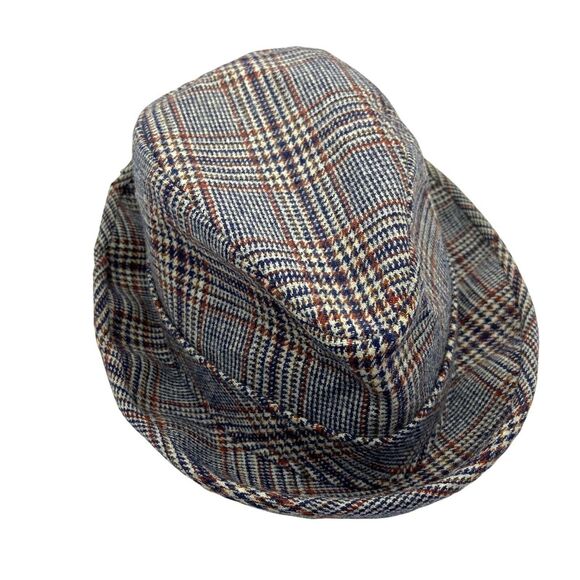 Pendleton Fedora Hat Grandpa Men\'s Gray Navy Brown Plaid Virgin Wool Size 7-1/8 main image 11